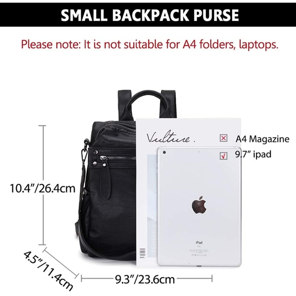 🌟Best Seller 🌟Black Backpack to Shoulder B… - Picture 5 of 9